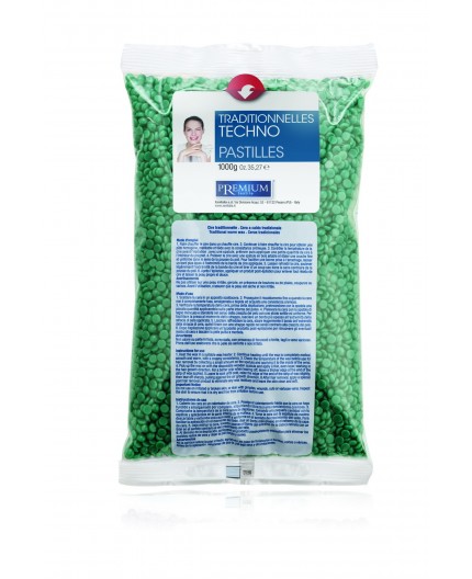 Cire Chaude en Perles Vertes, 1 kg