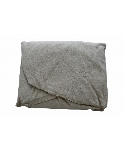Couch cover in washable cotton towelling, with face hole, WHITE 260gr-m2