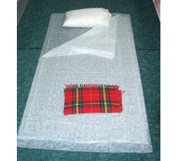 Sleeping kit in TNT, 2 sheets and 1 pillow cover