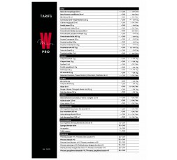 Liste de prix Miss W Pro (Français)