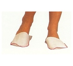 Closed slipper, in TNT, white, 100 pieces